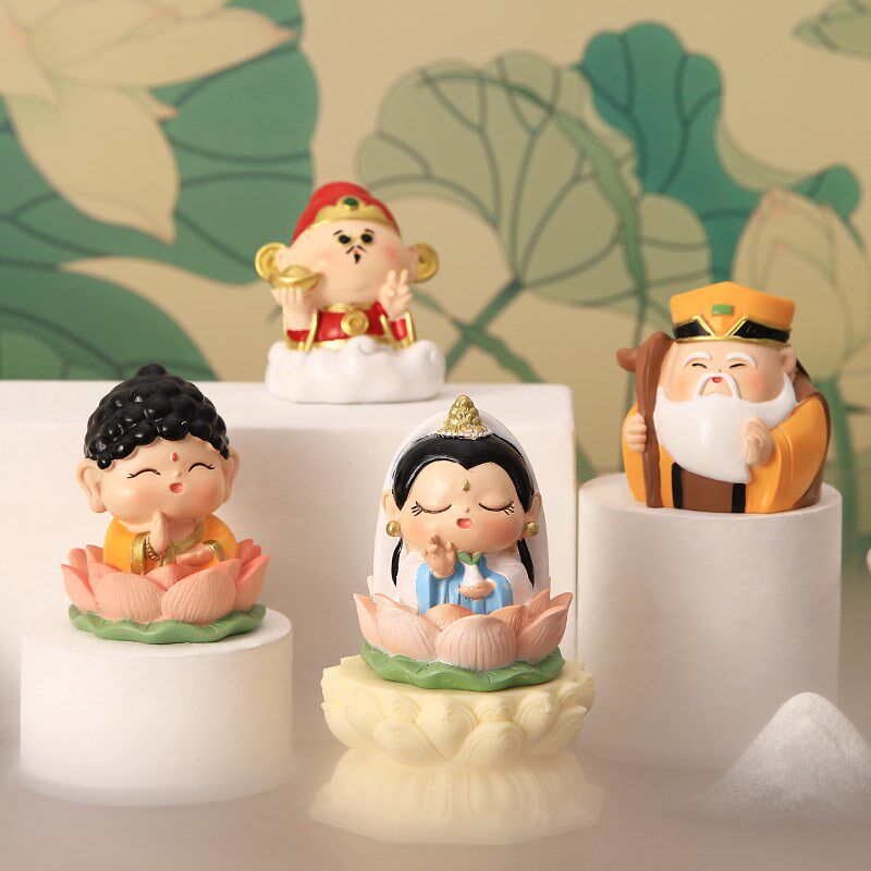 热销情绪稳定小摆件菩萨财神爷办公室好物女生工位桌面装饰品生日