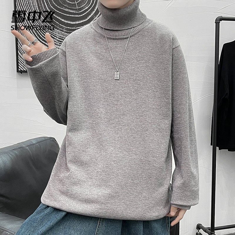 雪中飞高领毛衣男冬季2024新款百搭高级感纯色男女款内搭打底毛衫