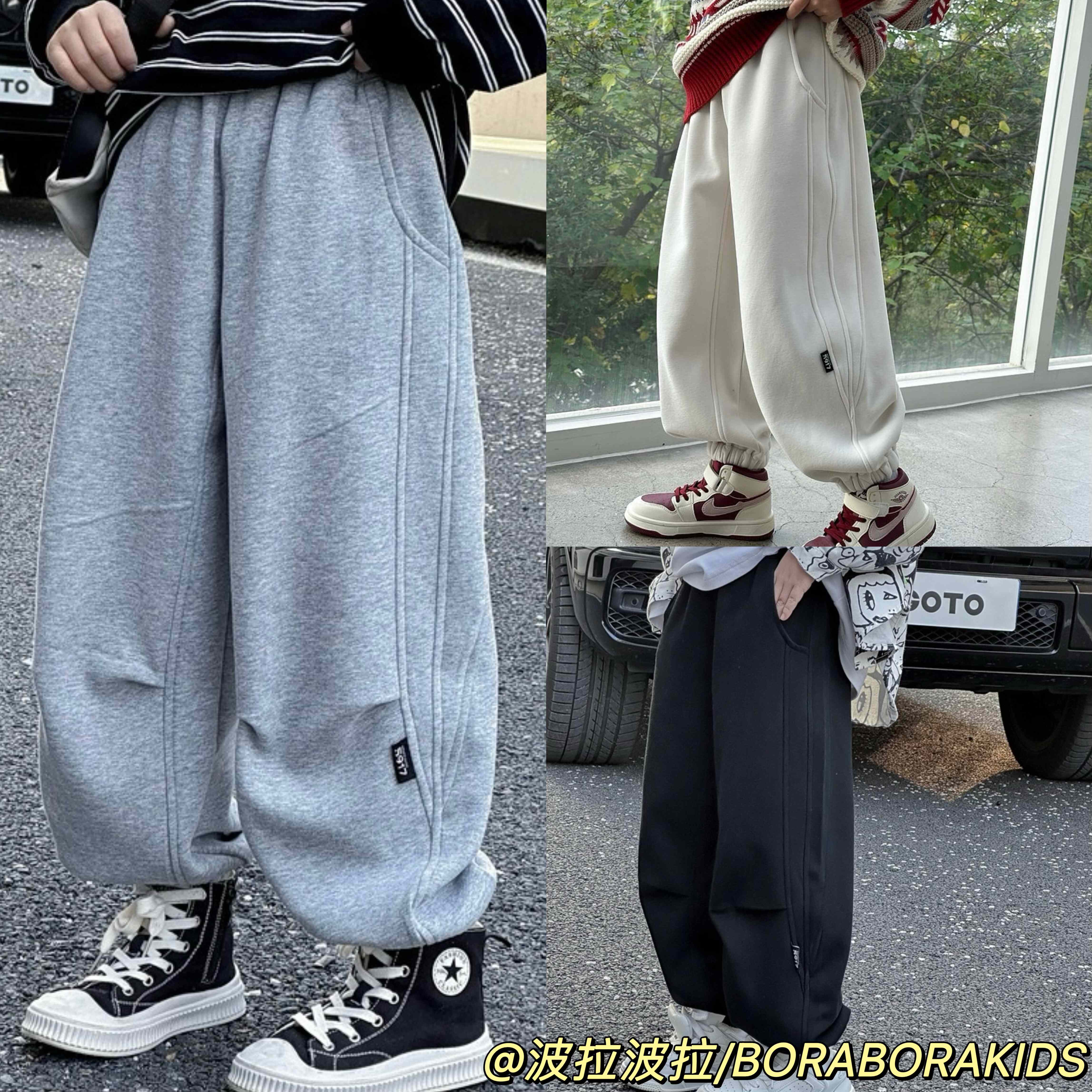 波拉实体店儿童装男生女孩春季卫裤中大童青少年运动裤长裤休闲裤