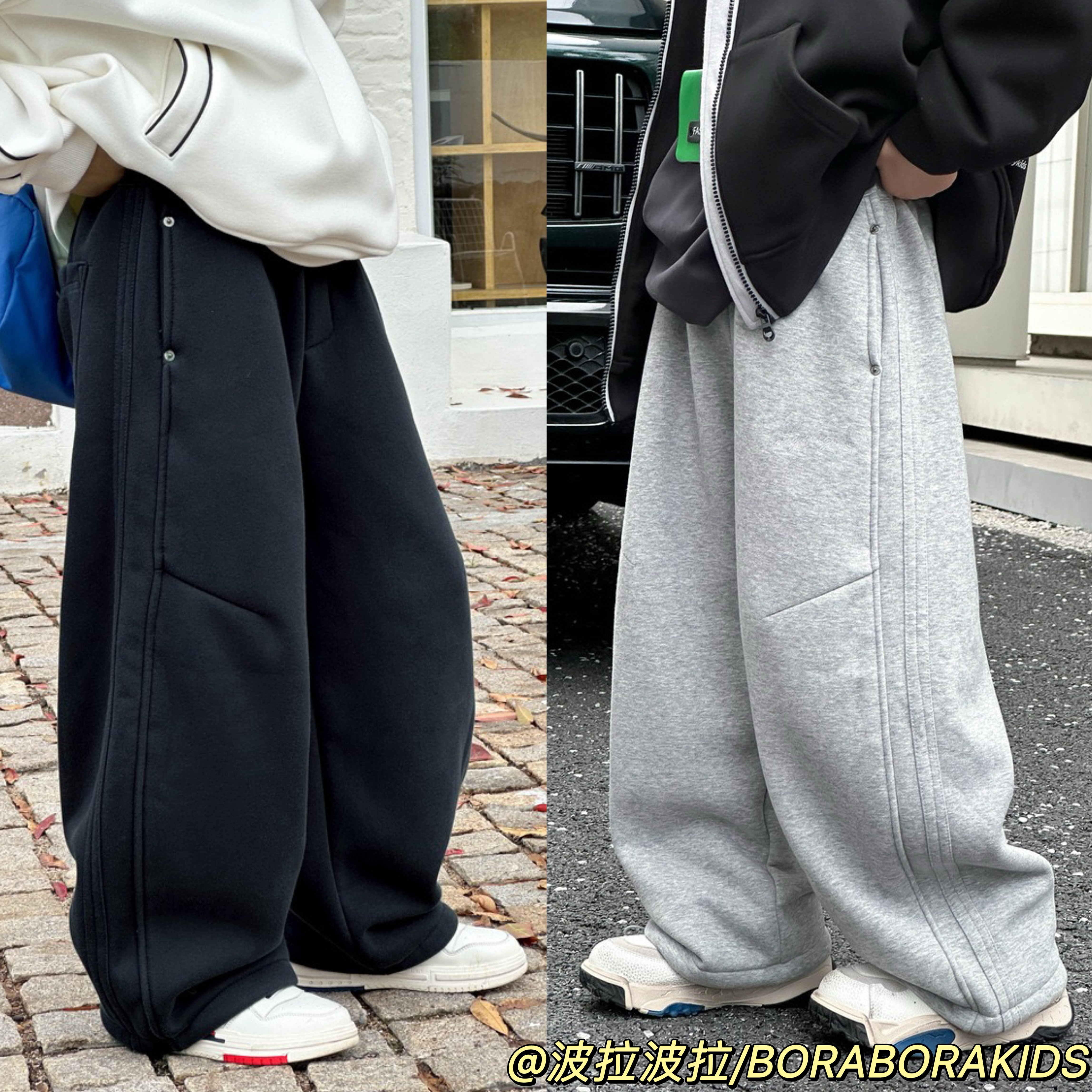 实体店儿童装波拉冬拼接款男生女孩卫裤裤子直筒裤加厚加绒休闲裤,童装/婴儿装/亲子装,裤子,淘宝优惠券,粉丝福利购,淘宝优惠卷