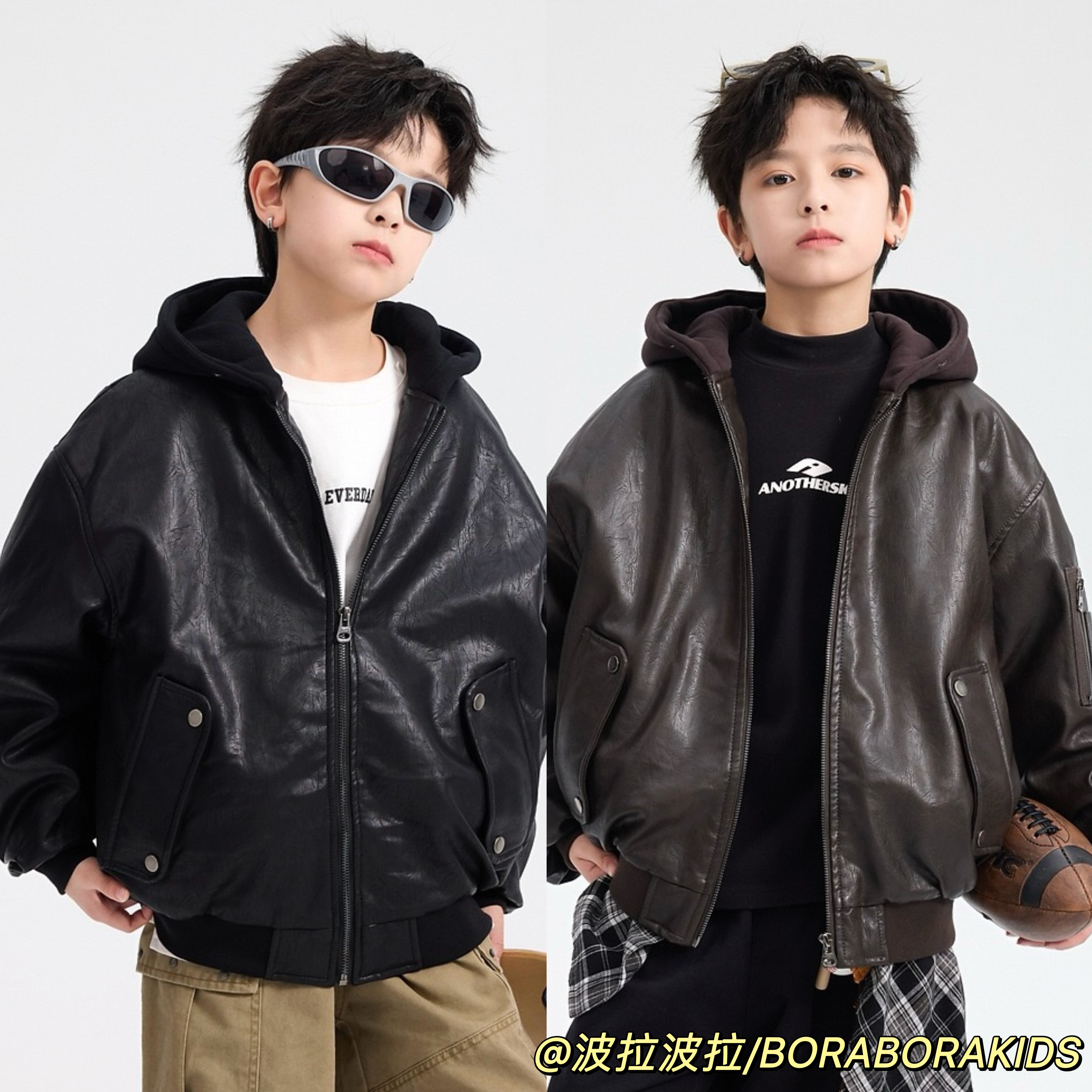 实体店儿童装男中大童冬潮酷机车风连帽棉服波拉防风夹棉皮衣外套,童装/婴儿装/亲子装,棉袄/棉服,淘宝优惠券,粉丝福利购,淘宝优惠卷