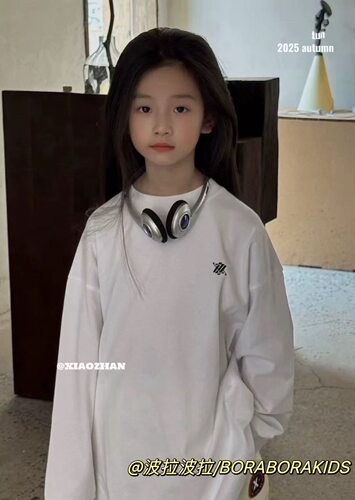 波拉bora实体店儿童装秋季款男孩女生青少年亲子街舞上衣长袖T恤
