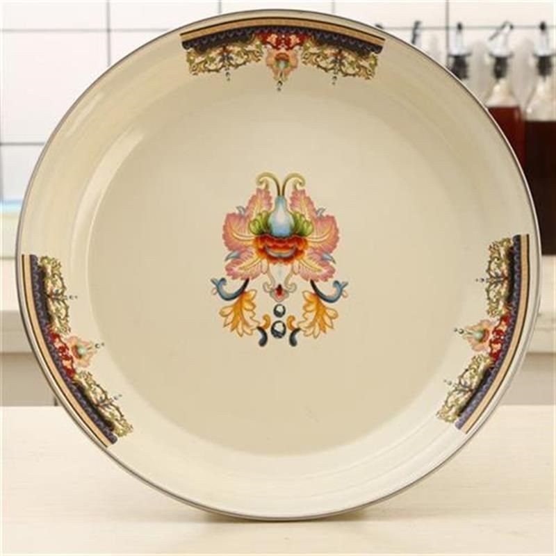 搪瓷盘子茶盘子怀旧家用水果盘婚庆喜字干果盘老式敬茶盘圆形托盘,餐饮具,盘,淘宝优惠券,粉丝福利购,淘宝优惠卷
