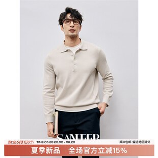 商务绅士 翻领针织衫 高支长绒棉紧密织法 男士 DAZ743 极简款 秋季