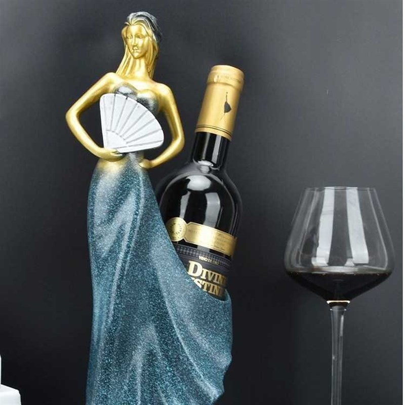 欧式仿古美女酒架客厅书房装饰品厨房酒柜饰品工艺品摆件