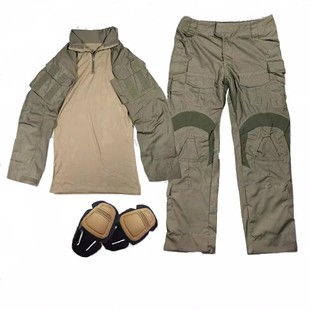 有弹性耐磨 战术服户外训练服套装 GEN3绿G3蛙服套装 蛙皮RG绿
