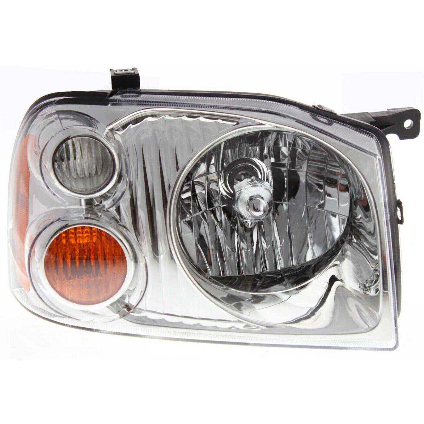 适用于 Nissan Frontier 黑色大灯前灯一对套装 LH & RH 2001-200