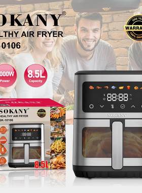 SOKANY10106跨境空气炸锅大容量多功能智能家用可视电炸锅8.5L