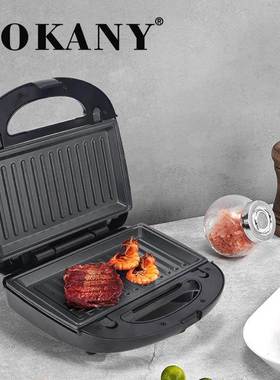 [跨境热卖]SOKANY908双面加热家用多功能6合1烘焙三明治电饼铛