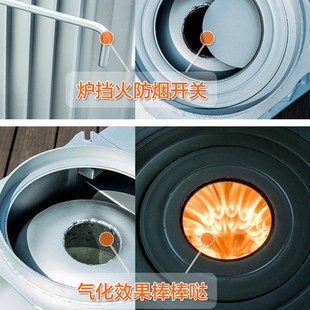 农村家用柴火烤火炉节能气化炉室内取暖炉多功能观火门无烟汽化炉