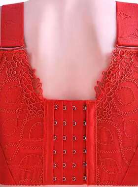 4排6扣无钢圈大胸显小大码防走光薄款内衣女调整型聚拢文胸191