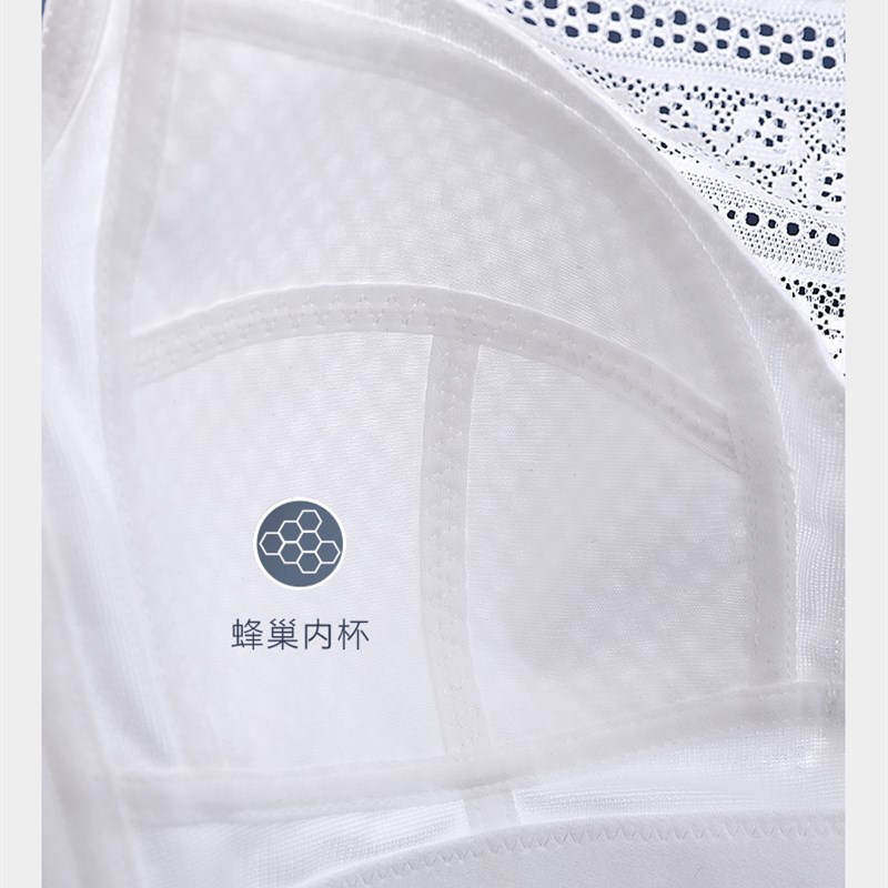 白色防走光无钢圈抹胸式薄款全罩杯大胸显小文胸裹胸内衣女夏季