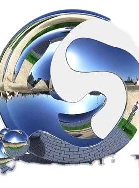 不锈钢镂空球雕塑金属艺术发光几何圆球形户外售楼部大型亮化装饰