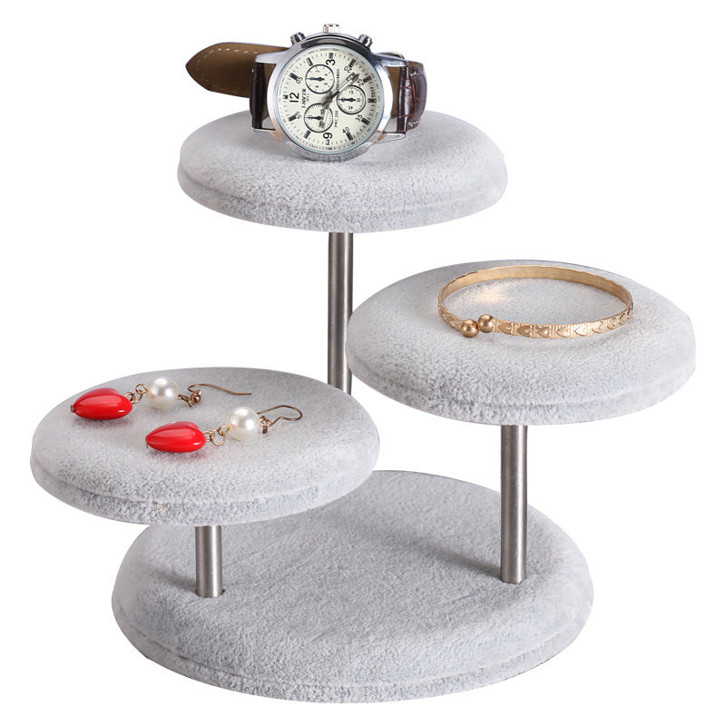 绒布首饰展示架手镯手链手串架子珠宝展示道具饰品展示三圆桌展架,饰品/流行首饰/时尚饰品新,首饰展示架,淘宝优惠券,粉丝福利购,淘宝优惠卷
