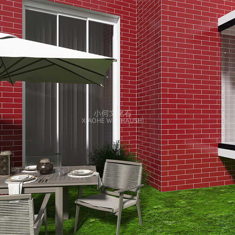 60X240彩色长条外墙砖别墅瓷砖乡村室外瓷砖红灰白橙色亮光釉面砖