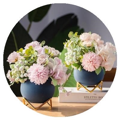 新客厅防真花摆设装饰花桌上摆件假花卧室家里装饰品房间布置温馨