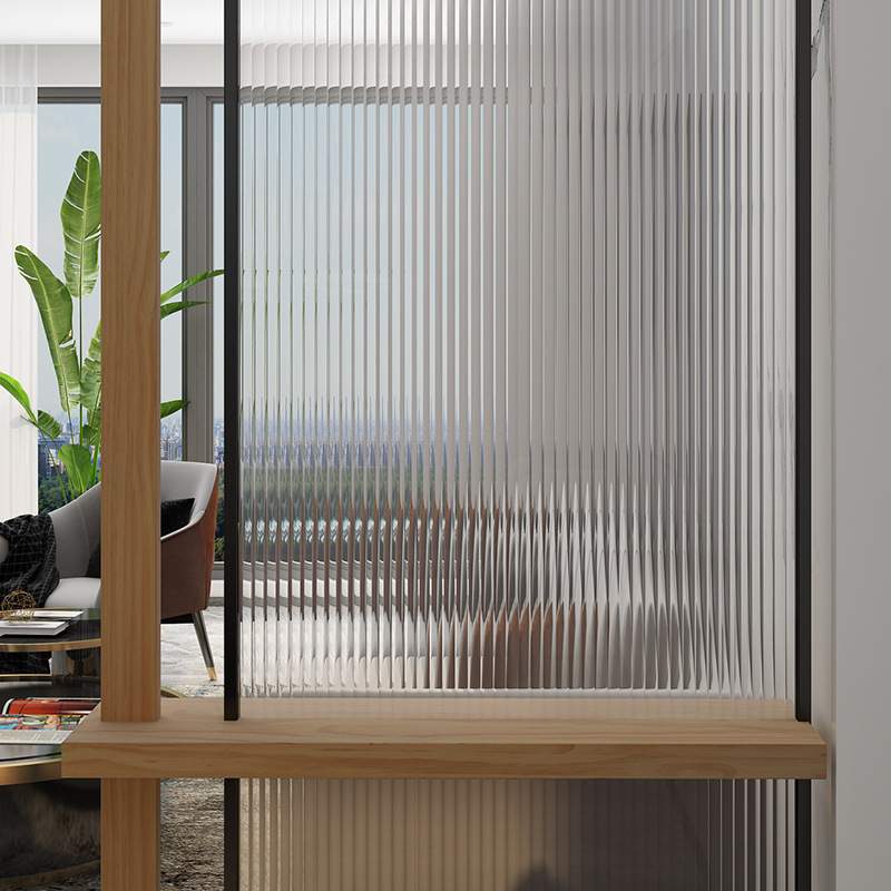 简约屏风轻奢钢化长红玻璃入户玄关客厅卫生间遮挡不锈钢隔断带灯