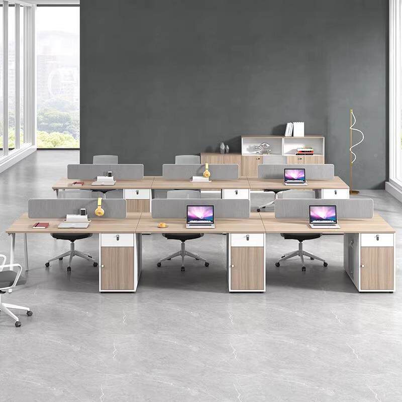 职员办公桌椅组合43980963代4四6人位简约现办公室桌子工风位电脑