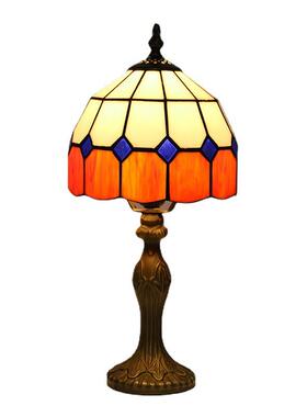 蒂凡尼灯具工厂现代简约书LHJ-DD08护房8寸色床蓝色眼绿台灯头跨