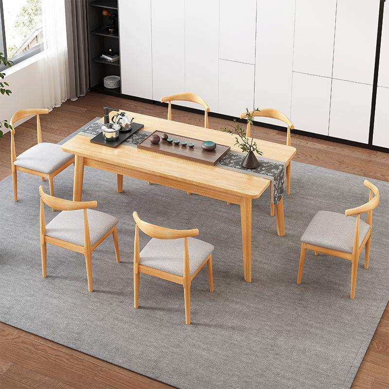 茶桌椅组合型办公茶室夫泡台家用功阳台茶几中小式YJT实木腿茶艺