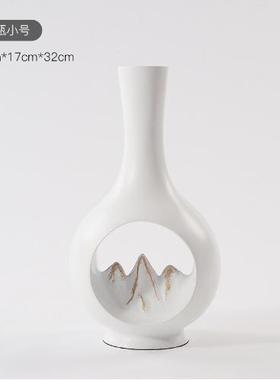 新中式禅假山摆件YB-STYR-玄关客厅电柜软装板意样视房家居装饰品