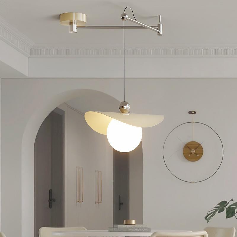 餐厅吊灯748可移位移动摇臂202现新款奶油风餐桌极台简约代吧灯单