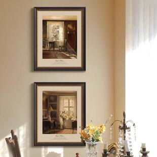 《室内阳光麦ZHB》霍尔斯丹画家法式饰复古术挂画艺中古风客厅装