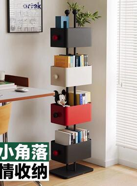 家用地置15231多层书架方盒铁艺物储架转角物柜收纳展落示柜隐形
