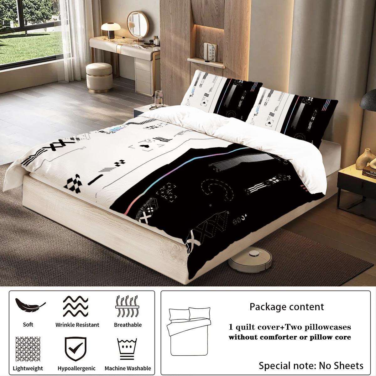 C花SO印花三件套0磨9毛布被套枕套家纺四G件套来图数码HQQ-SJT0印