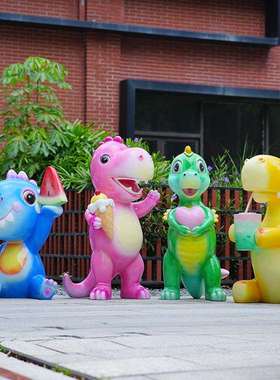 户外卡通恐龙座椅塑儿公tb-74025园商场生肖雕龙摆件庭幼院园林吉