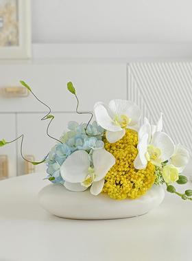 店大圆桌中间转盘摆店花餐摆件桌花餐厅F7756666酒桌装饰品饭桌子