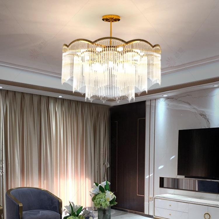 ZP-D6700轻客吊灯简约大复古厅水晶餐厅新款法式网红卧室气中山灯