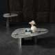 轻奢意式 极椭圆形大理石茶几现代设师户小型OQB计客厅家用创意茶