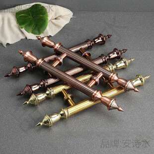 玻璃手门木门大拉推手拉门把欧加式仿古红古铜无框门厚不KYM锈钢