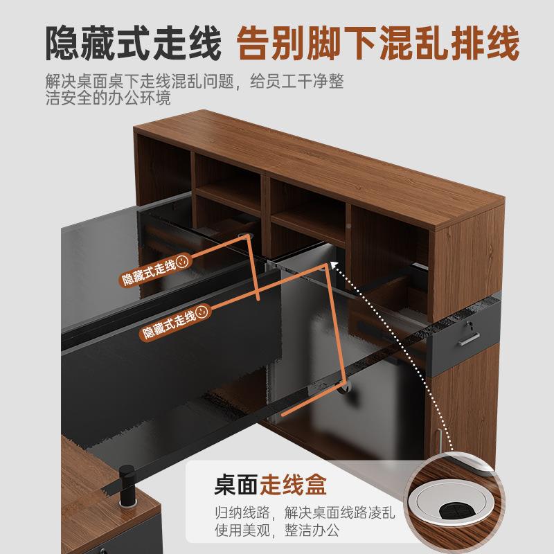 办公桌员工位位简约现代室办公桌职员桌椅组2合ITN/四人工隔断财