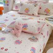 双米面纯炕棉棉花夹床盖棉单件四季 通用榻榻床单100全棉盖三JZL件