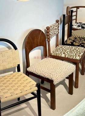 高法档中古风FAS白蜡木餐椅大全式复古家设计师创83044意用户小型