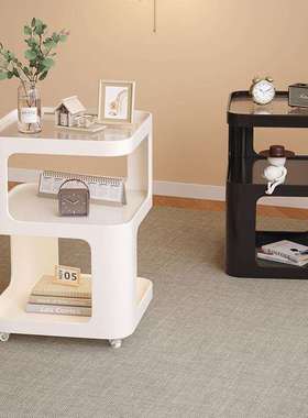 边几可动F98557MT移客厅沙发边柜创意床轻奢小茶几铁艺方边几置物