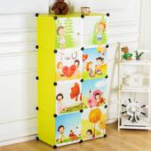20橱18新物款 婴儿自由组装 收纳塑料储衣卡通简KT001约儿组合童衣