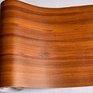 特厚暗带导气木纹贴膜槽自1362粘原木色墙纸壁仿古红波音纸装饰软