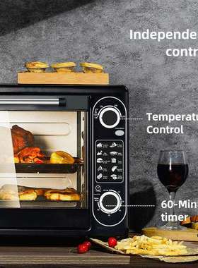 Oven外贸境48升大烤容5156家用多跨功能加热烘焙欧规量英文箱电烤