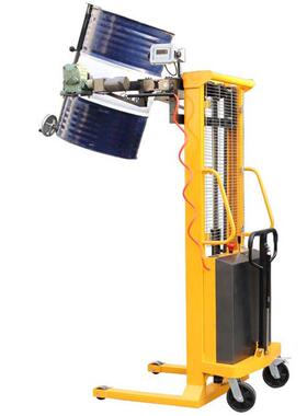 半电动油搬桶堆高车电子秤油桶翻车抱箍NYF式油桶堆高运车转倒料