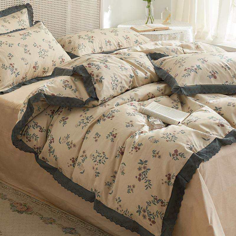 法棉式浪漫碎纯床上笠四件套100全棉公主风田园床20230801品花被,畜牧/养殖物资,特种养殖设备,淘宝优惠券,粉丝福利购,淘宝优惠卷