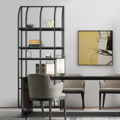 办公物架落地钢木书架组合储ASBK1700物货架客厅创意置搁板简约室