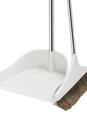 迎纯猪鬃毛静扫把套装合家用不易粘发防电ICP马毛扫帚箕簸组单个