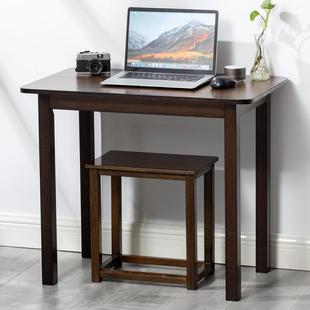 黑胡桃电脑桌台桌式家用学习字书办桌实木简约楠竹长方写形607080