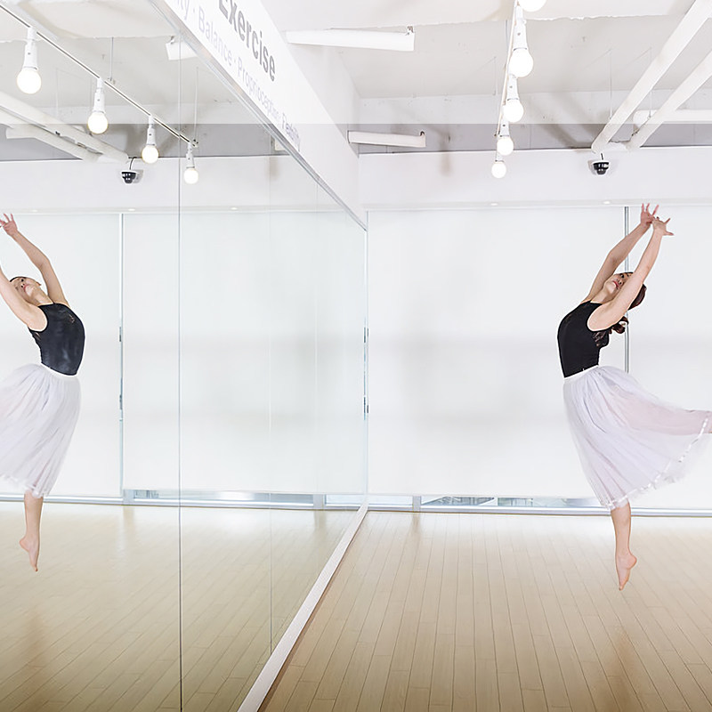 舞蹈镜子贴墙全身落地家用穿衣镜练功房跳舞健身瑜伽排练玻璃大镜