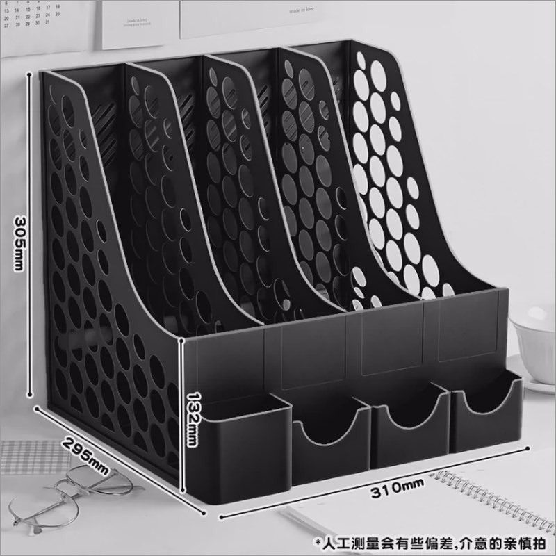 书立栏文件夹a4文件文件架桌面档案资料置物架文件框大容量办新款