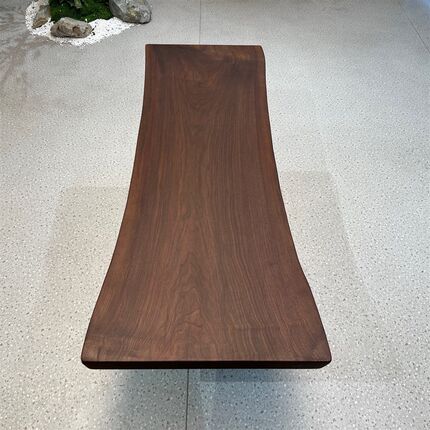 北美黑胡桃大板 独板 自然边173*69-56-61*5阳台小茶桌书桌餐桌