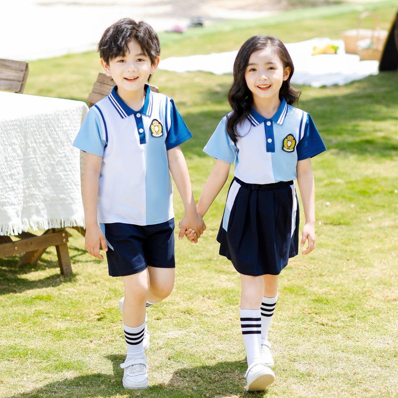 小学生校服夏装运动会儿童班服套装夏季幼儿园园服夏天大班毕业服